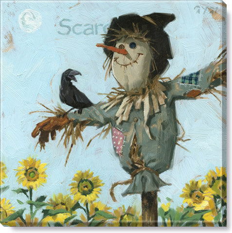 Sunflower Scarecrow Giclee Wall Art