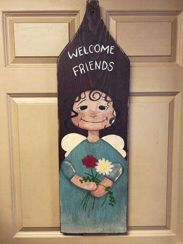 Welcome  Friends Wooden Sign