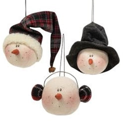 Snowman Head Ornaments