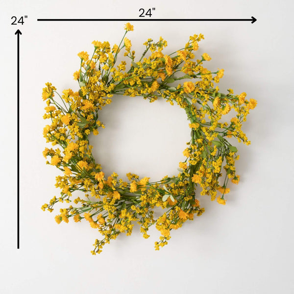 Yellow Wildflower Wreath