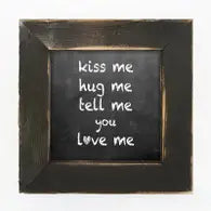 Kiss Me Framed Print - 10" - Black Frame