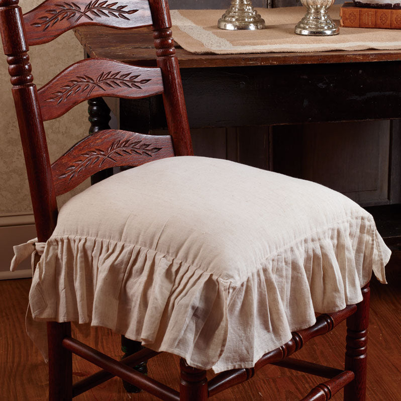 Ruffled chair cushions discount
