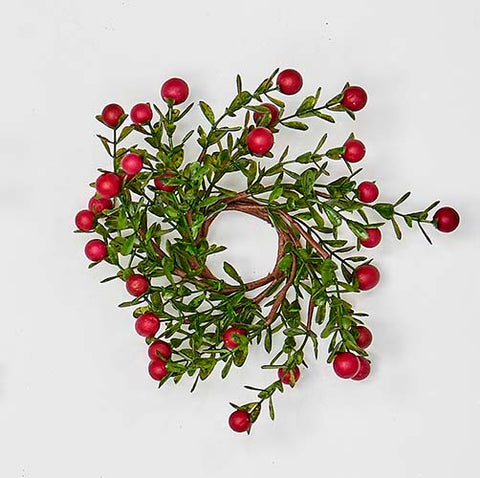 Boxwood Berry Caandle Rings - 1.25"