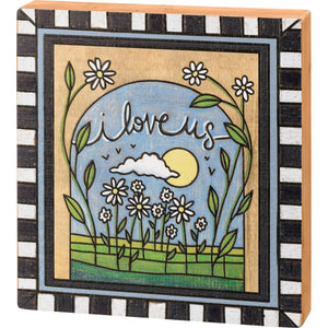 I Love Us Box Sign
