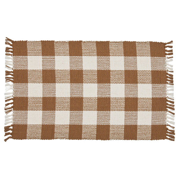 Wicklow Yarn Placemat Brown and Cream