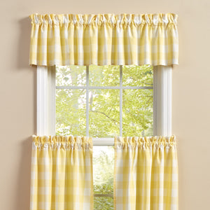 Wicklow Check Valance 14" L  Yellow