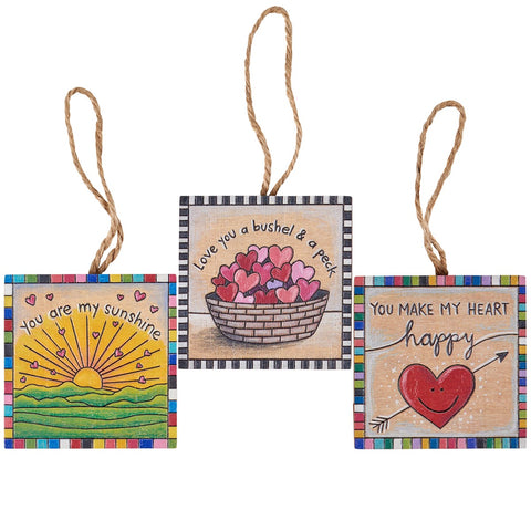 Love You Ornament Set (3)