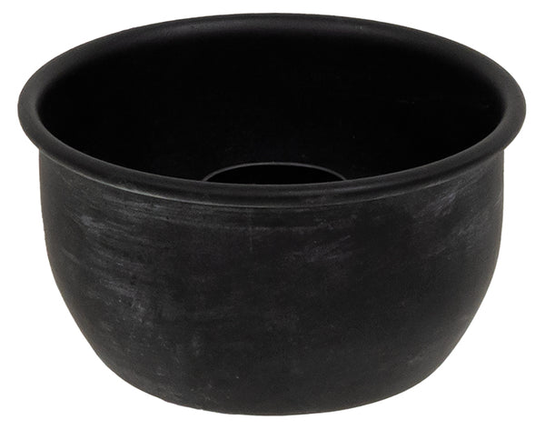 Old Black Metal Taper Bowl