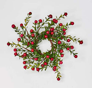 Boxwood Berry Candle Ring - 2.25"
