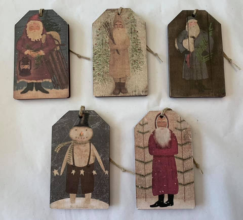 Wooden Tag Ornaments