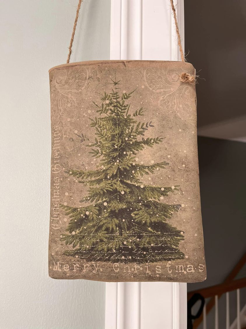 Christmas Tree Canvas Bag for Florals