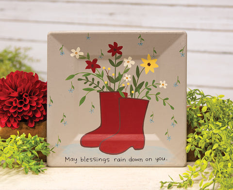 Rain Boot Square Plate