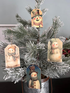 Snowman Tag Ornaments