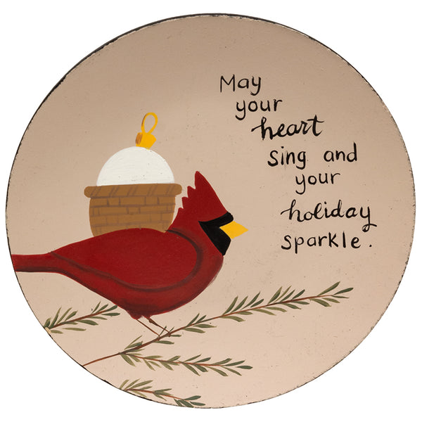 Mistletoe Memories Cardinal Plate, 2 Asstd.