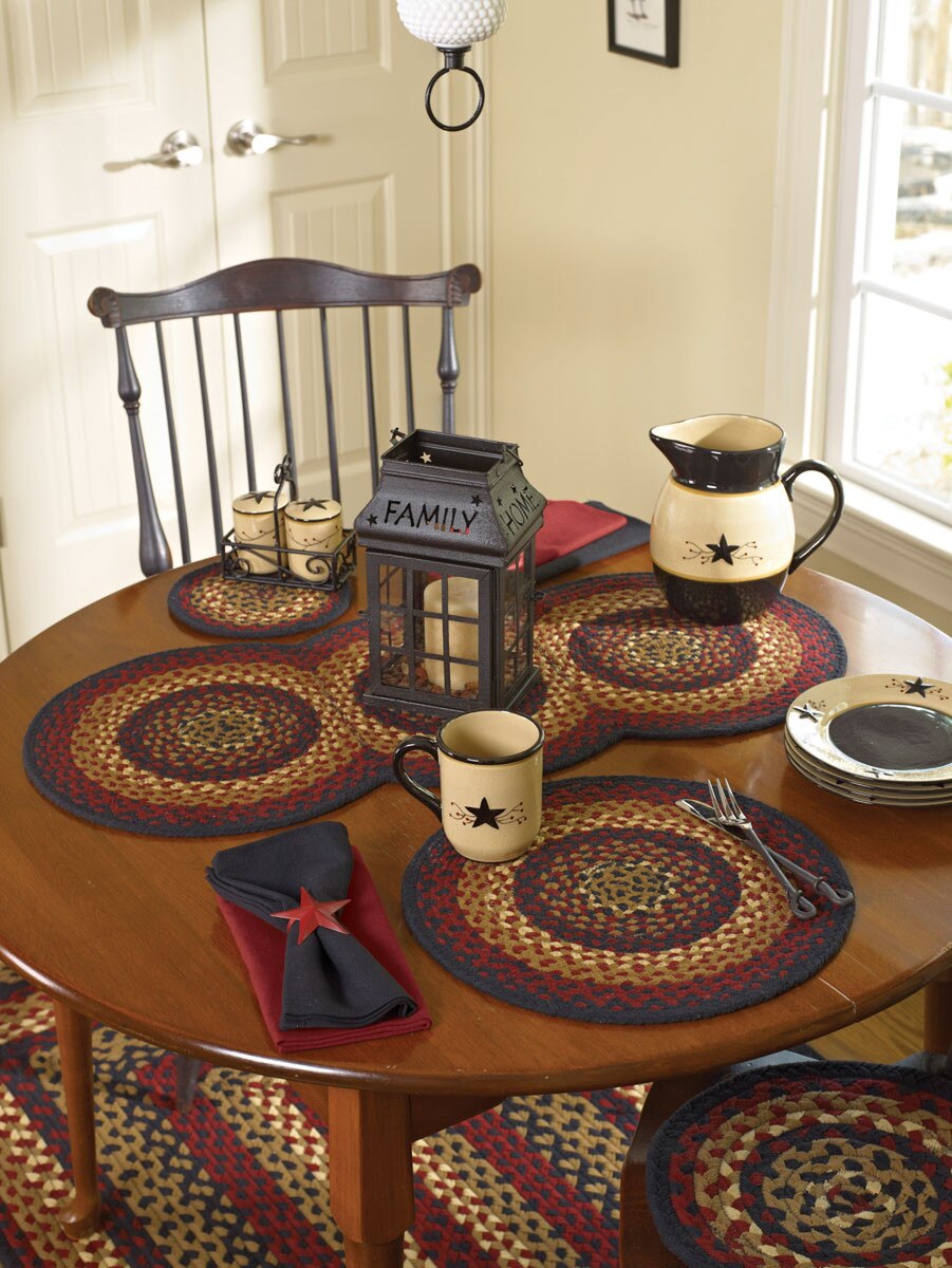 Folk Art Braided Round Placemat