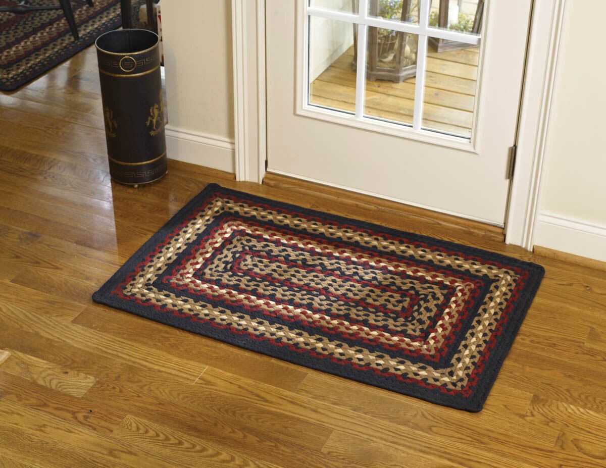Folk Art Braided Rectangle Rug    27" x 45"