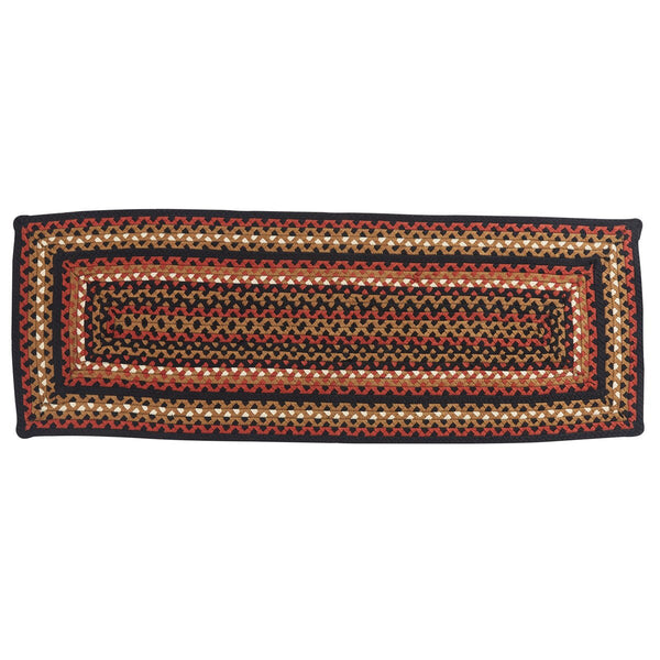 Folk Art Braided Rectangled Rug Runner  2 x 6