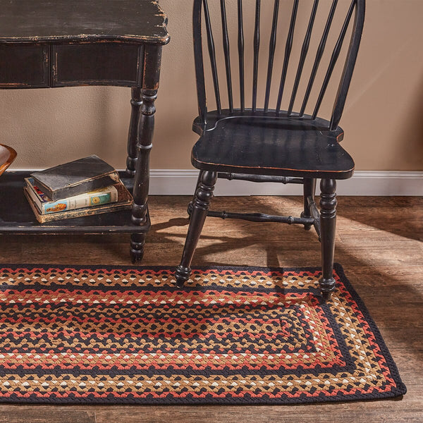 Folk Art Braided Rectangled Rug Runner  2 x 6