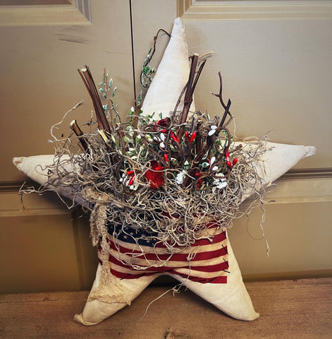Fabric Star w/ American Flag