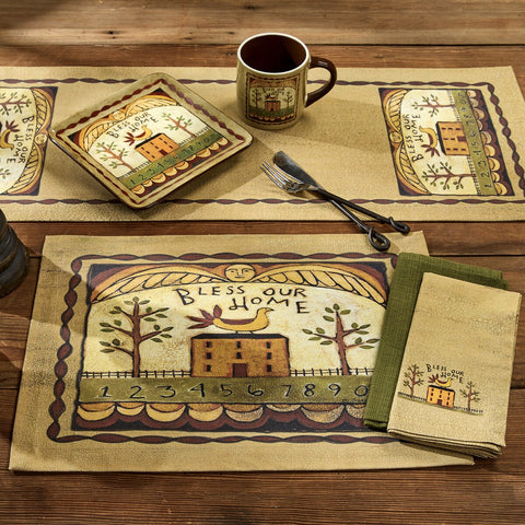 Bless Our Home Table Runner 54"L