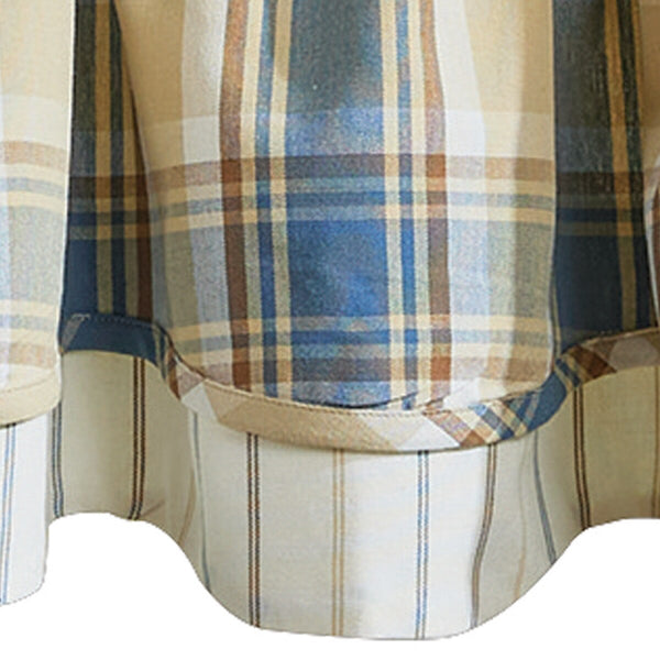 Stone Hollow Lined Layered Valance  16"L