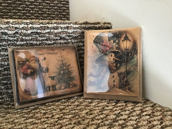 Holiday cards with Envelopes 5 1/4 x 4 1/4 - Set of 8