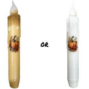 Pumpkin Flowers Taper - Natural