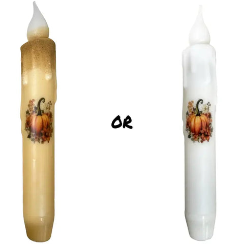 Pumpkin Flowers Taper - Natural