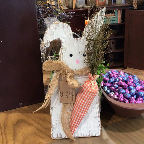 Bunny -  Wooden with Carrot