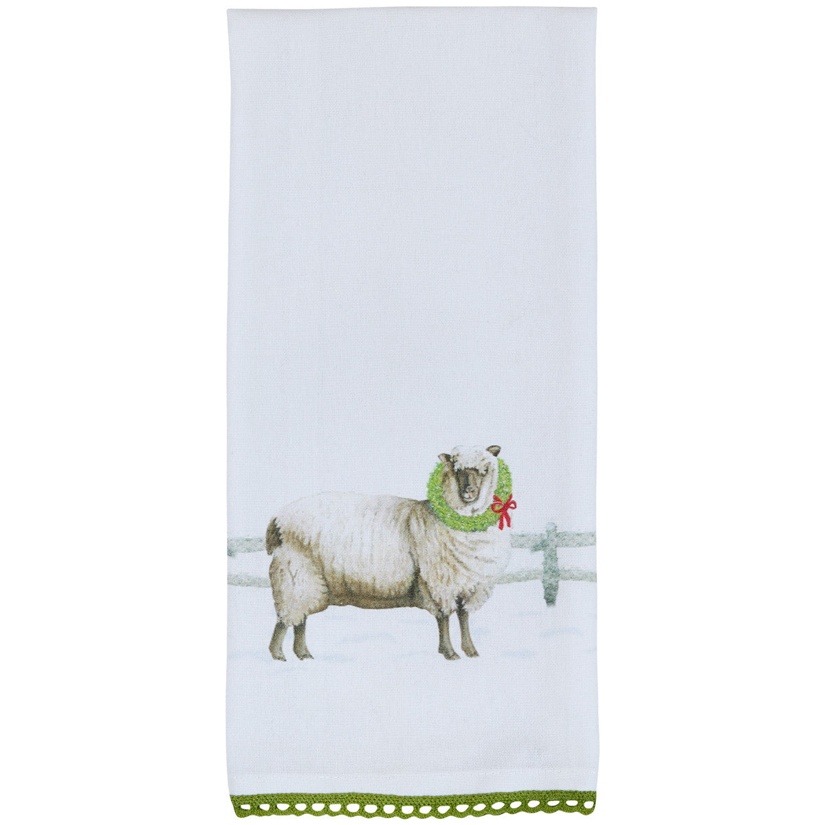Merry Christmas Ewe Dishtowel
