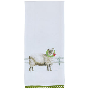 Merry Christmas Ewe Dishtowel