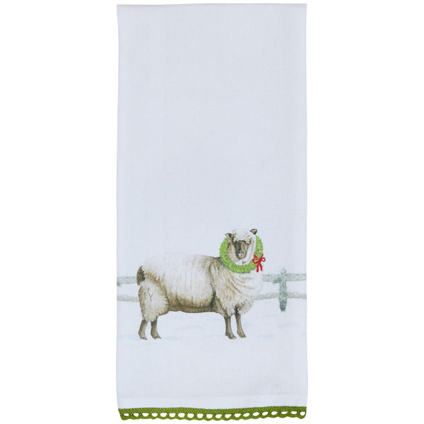 Merry Christmas Ewe Dishtowel