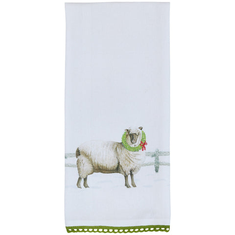 Merry Christmas Ewe Dishtowel