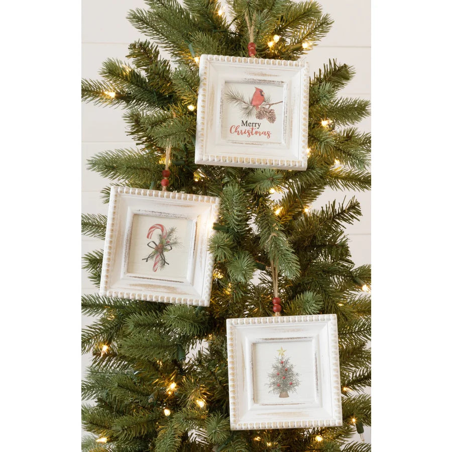 Mini Frames, Tree, Cardinal or Candy Cane