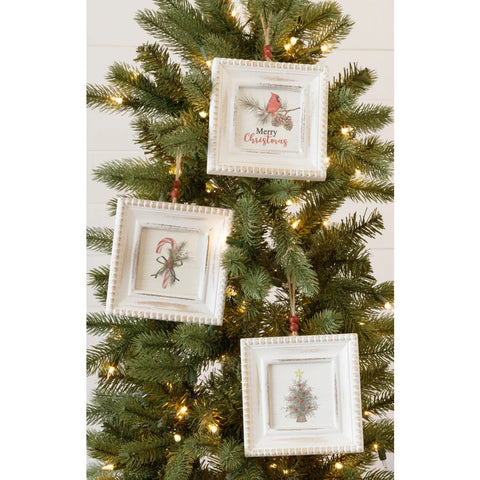 Mini Frames, Tree, Cardinal or Candy Cane