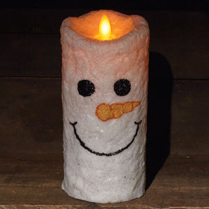 Snowman Realistic Pillar - 7"