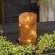 Burnt Ivory LED Wrapped Flicker Flame Timer Pillar, 5"