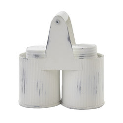 Salt & Pepper Shakers & Caddy