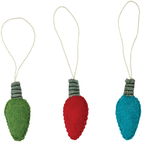 Holiday Lights set of 3 Ornaments