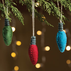 Holiday Lights set of 3 Ornaments