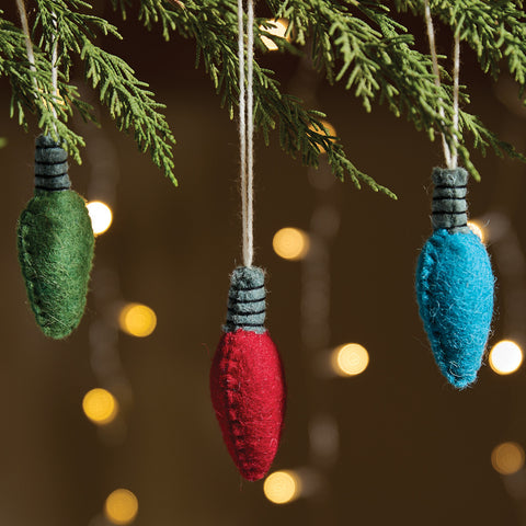 Holiday Lights set of 3 Ornaments