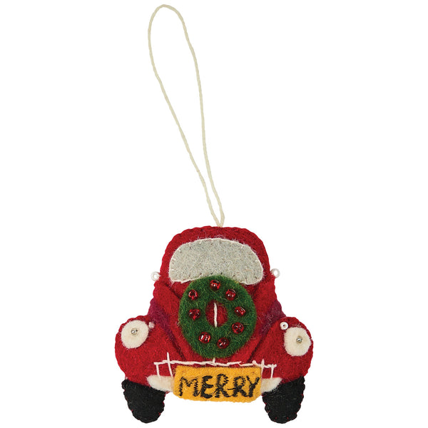 Holiday Road Trip Beetle Ornament