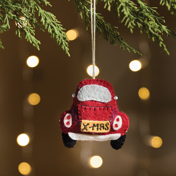 Holiday Road Trip Beetle Ornament