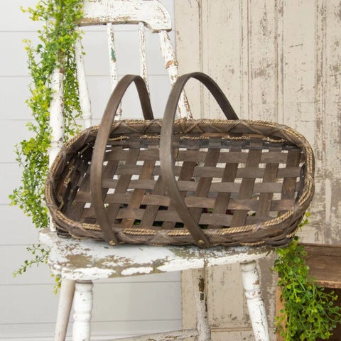 Basket with Two Folding Handles