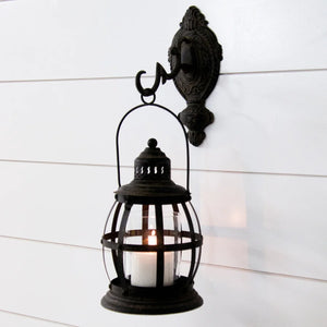 Lantern - Hanging Antiqued Black