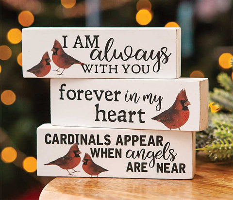 Always With You Cardinal Blocks, 3 Assorted