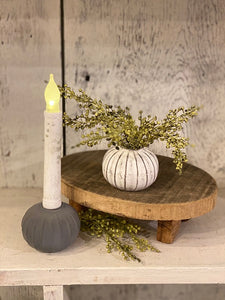 Round Candle Holder White