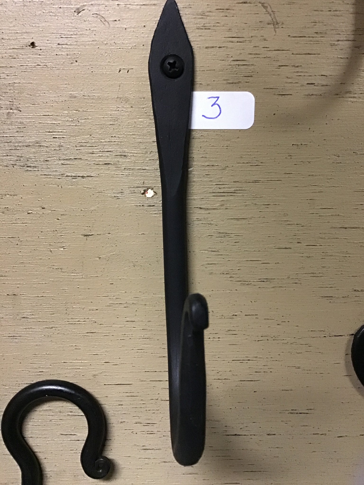 Large Wrought Iron Spade Hook