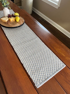 COTTAGE WEAVE WHITE/GRAY LONG RUNNER