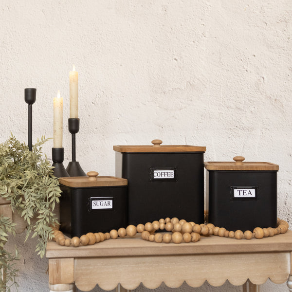 Black Metal Canister Set/3